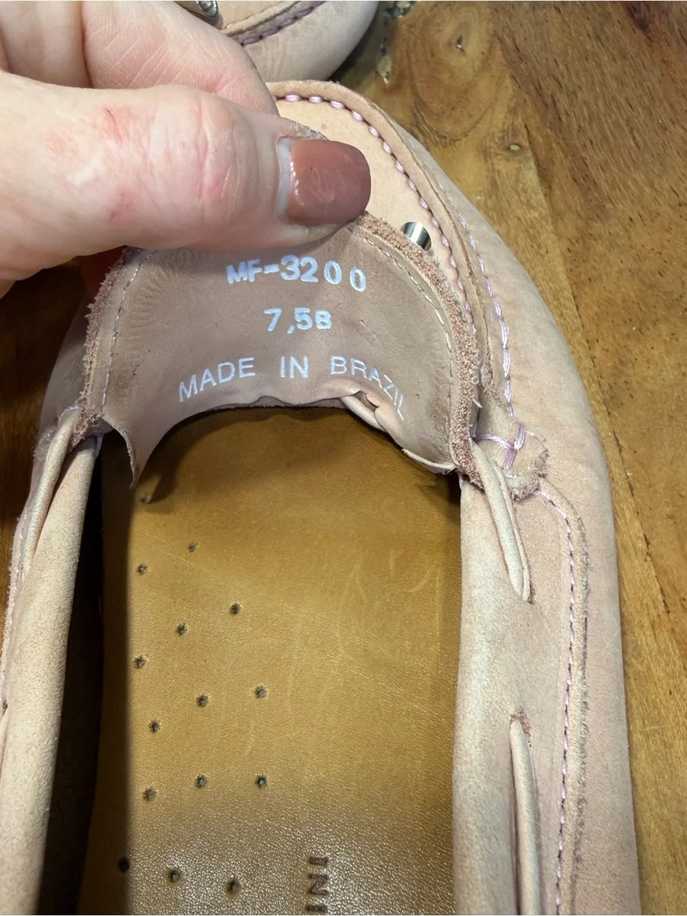 Mercanti Fiorentini Classic Driving Loafers Pink Suede Size 7.5